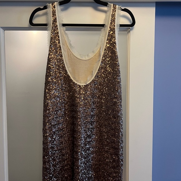 Wilfred, xsmall, gold glitter minidress - Picture 2 of 3